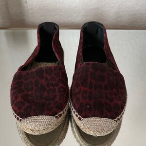 Yves Saint Laurent Burgundy Espadrilles